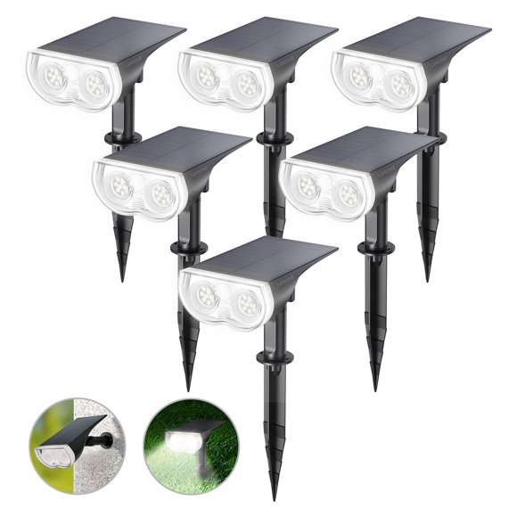 Luces solares tipo spot Linkind StarRay IP67 impermeables, paquete de 6