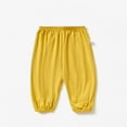 thumbnail image 2 of Glisme Toddler Pants Spring Summer Boys Loose Solid Color Fashion Yellow Fashion Trousers Size 4-5 Years, 2 of 3
