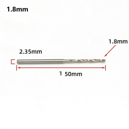 

BCLONG 1Pc 2.35mm Shank Straight Handle Drill Bit Woodworking Hss Drill Bit 0.8-2.0mm