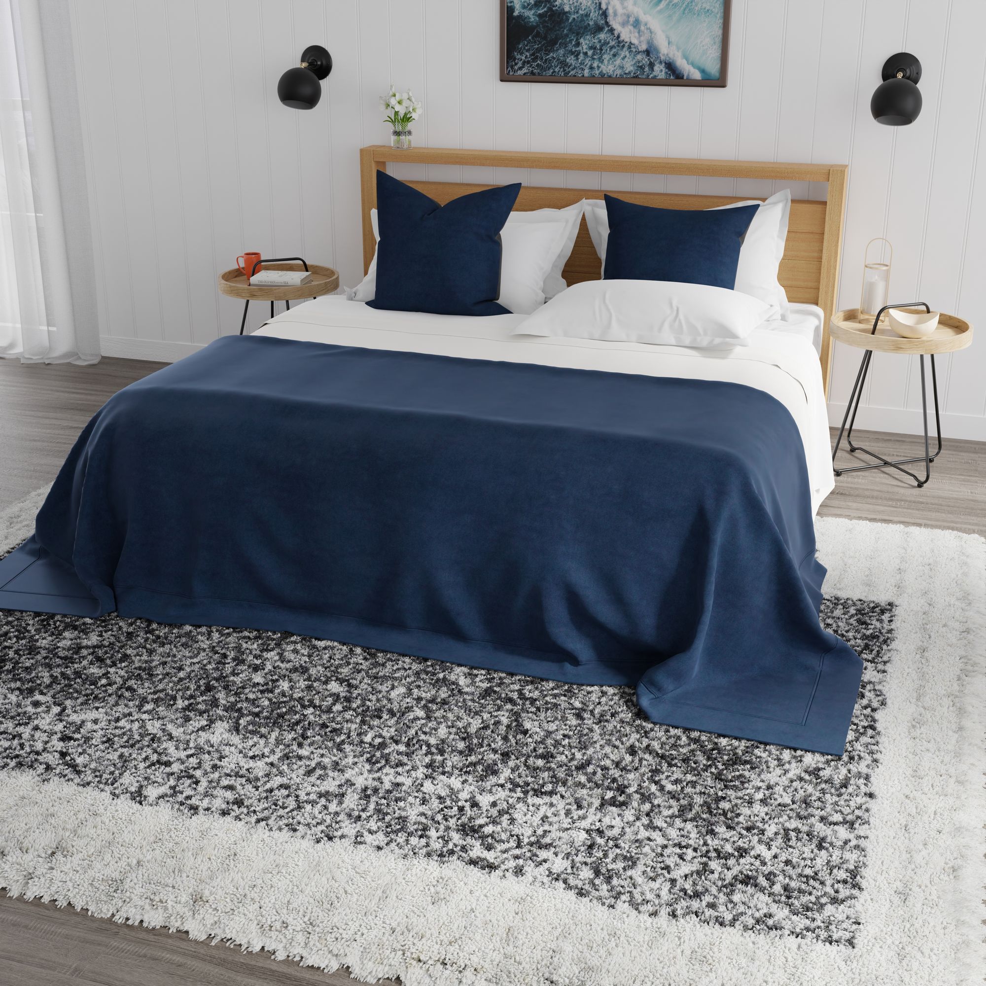 Mason Brooks Indigo Shag CG70A Transitional Geometric 2'6" X 4' Area Rug