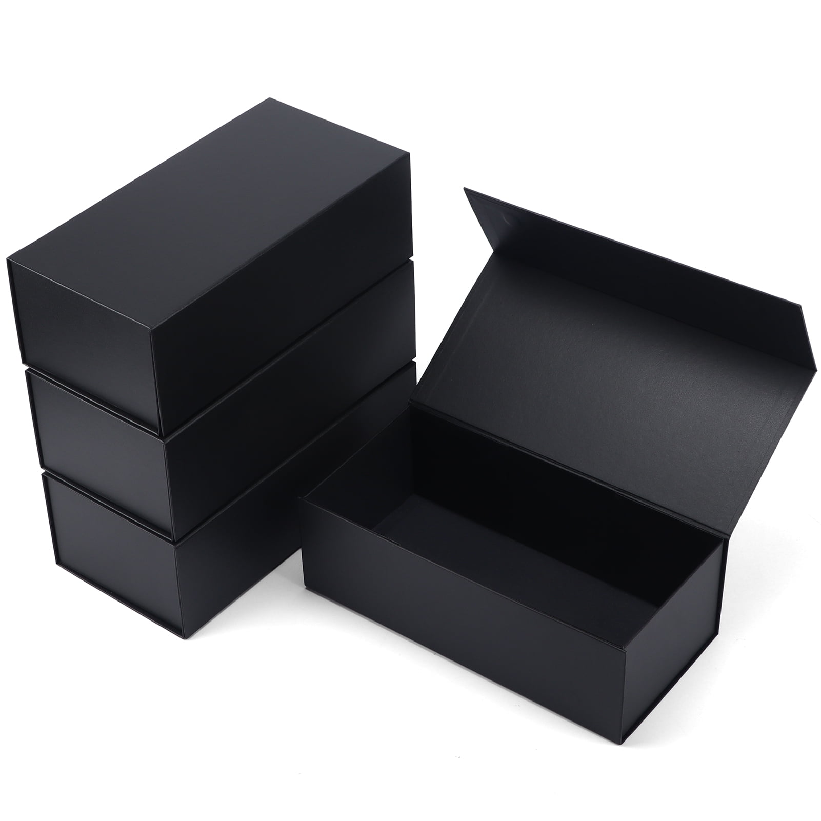 12x6x4 Magnetic Closure Boxes Set Of 4 Black Magnetic Box For Wedding 12x6x4-magnetic-closure-boxes-set-of-4-black-magnetic-box-for-wedding