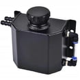 thumbnail image 1 of Coolant Overflow Reservoir Tank 1L Expansion Catch Can Universal Radiator Reservoir Polished Aluminum Black, 1 of 5