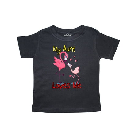 

Inktastic My Aunt Loves Me Flamingo Gift Toddler Boy or Toddler Girl T-Shirt