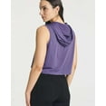 thumbnail image 3 of 3 Pack: Women's Dry-Fit Sleeveless Cropped Tank Top Hoodie - Athletic Crop Sweatshirt, 3 of 6