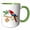 Green/White, variant on 3drose, Tropical Montego Bay Jamaica Design with a Macaw Parrot, 15oz Two-tone Blue Mug