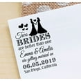 thumbnail image 3 of Printtoo Personalized Red Self Inking Two Brides Are Better Than One Stamp Custom Wedding Favor Rubber Stamper -60 x 40 mm, 3 of 6