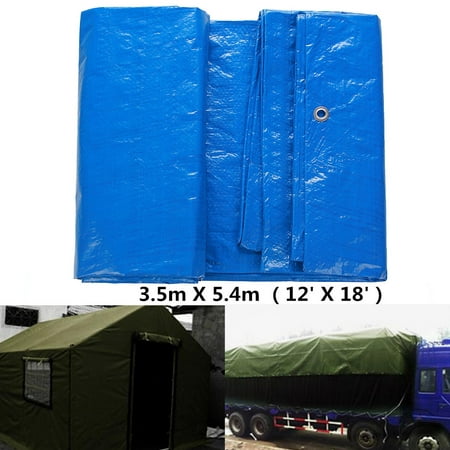 Grtsunsea Waterproof Home Garden Car Cover Heavy Duty Tarpaulin Canopy Tent Shelter Blue 80gsm RV Light Weight
