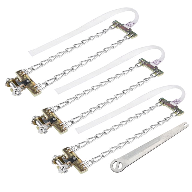 Cadena de neumáticos antideslizante Jadeshay 3 piezas 235-285 mm Plata + Blanco
