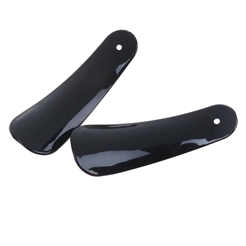 2Pcs 11Cm Black Plastic Shoehorn Shoe Horns Spoon Shoes Accessori _CH 