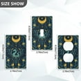 thumbnail image 7 of Yayeee Blank Wall Plate Cover 1-Gang 4.5"x2.7" Home Unused Decorative Outlet, Green Dragon Flowers, 7 of 7
