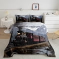 thumbnail image 2 of Castle Fairy Steam Engine Queen Comforter Set,Railway Train Bedding Comforter Set, 2 of 8