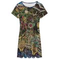thumbnail image 3 of Microscopic Organisms Cell Structure Cell Dress Fashion Beach Short Sleeve Dresses Female Party Printed Sundress, 3 of 7