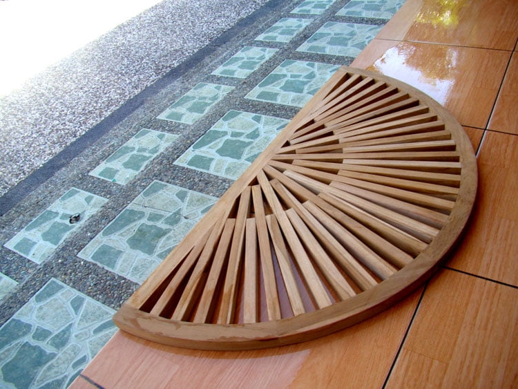 Mat Teak Sun Burst Door Mat Walmart Com