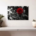 thumbnail image 2 of Elephant Stock Lone Rose Pop Wall Art - Horizontal Canvas Wall Art - Living Room Wall Decor - Floral And Botanical Canvas - Black And Gray Decor - 12" x 8", 2 of 8