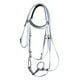 thumbnail image 3 of Brida para caballo con riendas, arnés de cuerda para montar a caballo, cómodo y versátil, de acero inoxidable. blanco 135 cm, 3 of 9