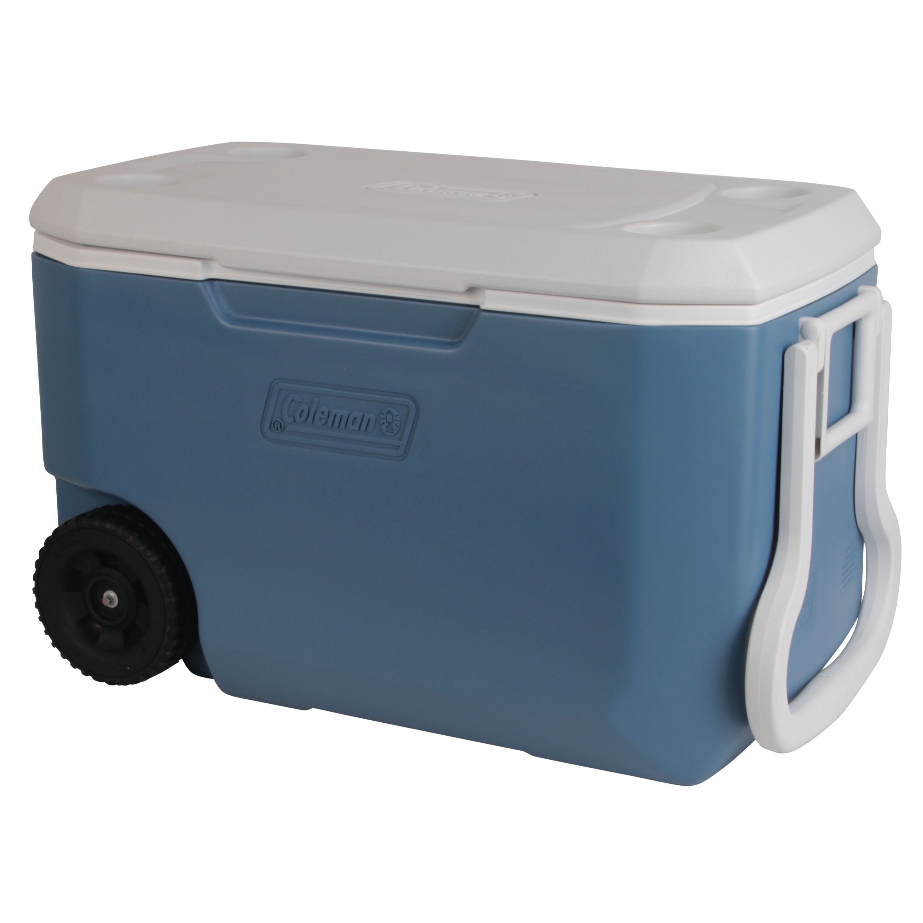 Dark Blue Coleman 50-Quart Xtreme 4-Day Hard Cooler with Wheels Holds 84 Cans 