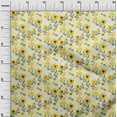 thumbnail image 3 of oneOone Cotton Cambric Light Yellow Fabric Florals Craft Projects Decor Fabric Printed By The Yard 56 Inch Wide, 3 of 4