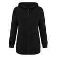 thumbnail image 7 of Women's Streetwear Hooded Coat with Zipper Pocket and Drawstring for Casual Comfort, 7 of 7
