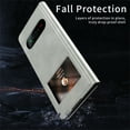 thumbnail image 5 of K-Lion Luxury Flip Leather Case for Samsung Galaxy Z Fold 4 Napa Leather Lychee Pattern Hidden Bracket Ultra Slim Buisness Style Men Women Anti-Scratch Shockproof Case For Galaxy Z Fold 4,White, 5 of 7