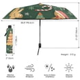 thumbnail image 3 of FORMRS Travel Umbrella Folding Auto Open Close Windproof Rain UV Protection, Beige Christmas Gingerbread, 3 of 8