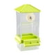 thumbnail image 1 of Accesorios de jaula de alimentación de jaulas de aves resistentes estacionamiento de alimentación de colgación automática transparente para pájaros Verde, 1 of 8