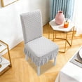 thumbnail image 6 of Iumwxz Chair Cover, 360 Degree Full Surround Design with Ruffled Skirt Hem, Upgraded Thickened Knitted Polyester Fabric for Soft Feel and Durability,Elasticity for Snug Fit on Various Chairs, 6 of 6