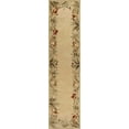 thumbnail image 2 of 10' Ivory Hand Tufted Bordered Tropical Plants Indoor Runner Rug, 2 of 2