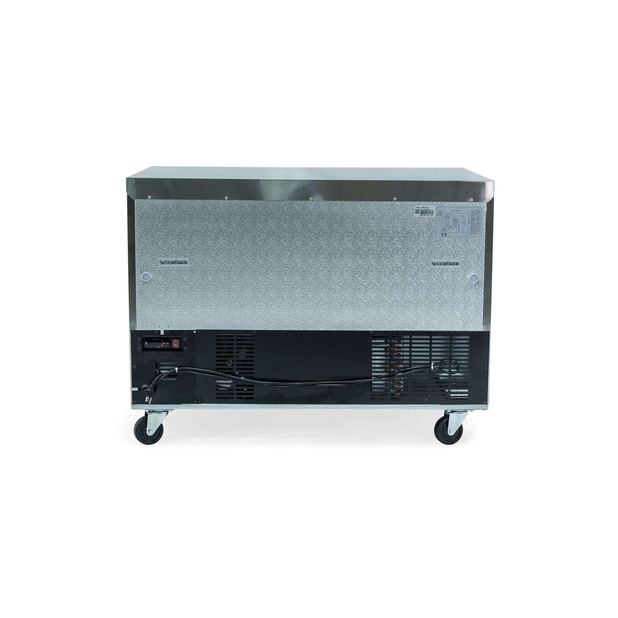 Norpole 12 cu. ft. 2 Door Under Counter Commercial Refrigerator in Stainless Steel in Stainless Steel