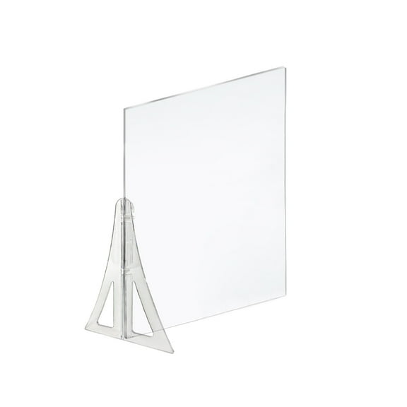 23.5" x 31.5" Single Leg Partition PLEXIGLASS Shield, 2- Pack