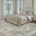 thumbnail image 2 of SIXHOME 5'x7' Area Rugs for Living Room Washable Traditional Distressed Carpet Non Slip Soft Retro Floral Indoor Throw Rug for Bedroom Dinning Room Vintage Taupe Brown, 2 of 7