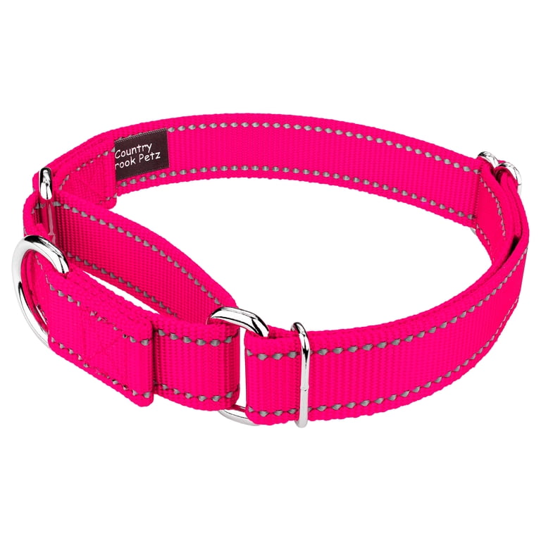 Country Brook Petz Reflective Martingale Dog Collar, Hot Pink photo 4