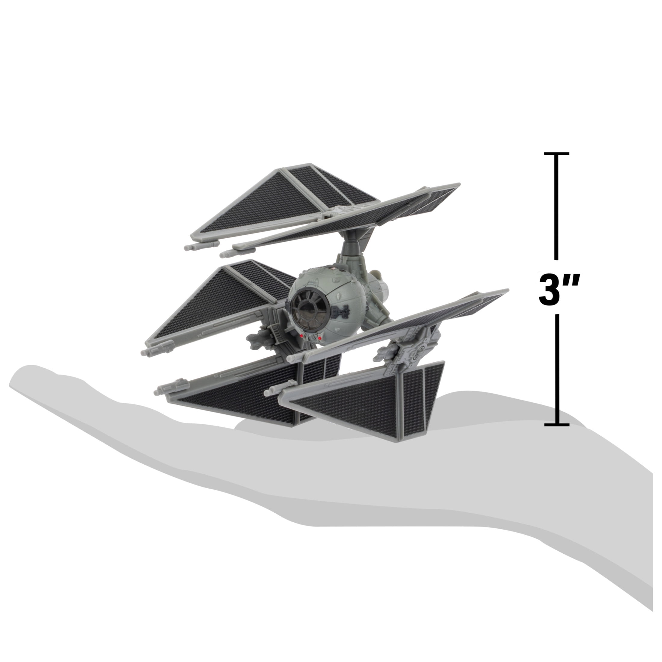STAR WARS Micro Galaxy Squadron TIE Defender - 3-inch Vehicle with Removable Wings, Flight Base, and 1-inch Micro Figure Accessory