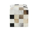 thumbnail image 6 of DecMode Leather Handmade Stool with Patchwork Pattern, Multi Colored, 6 of 9