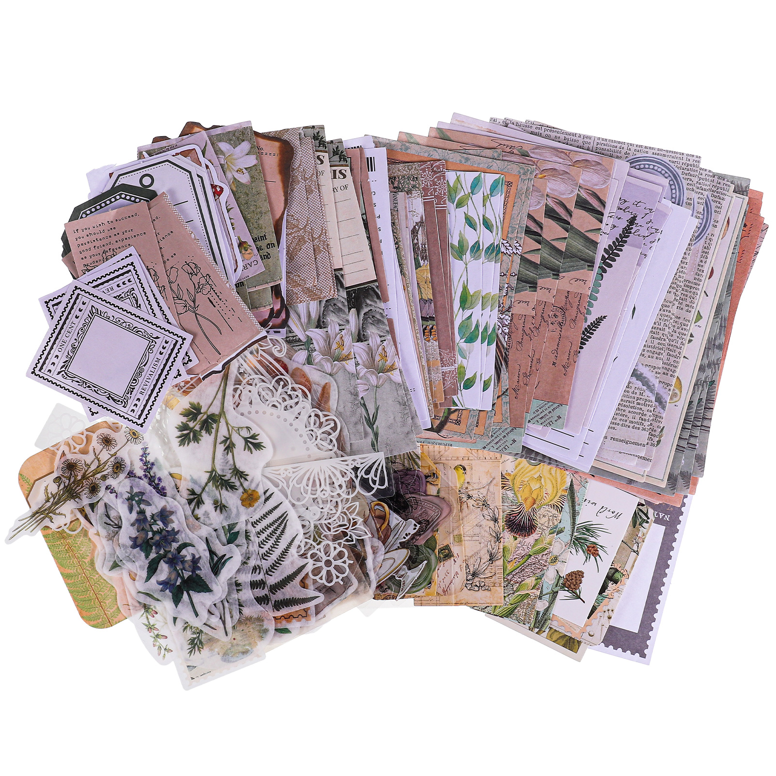 Abaima 260-Piece Vintage Scrapbooking Stickers & Paper Set photo 4