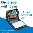 thumbnail image 4 of Case-It 2 inch O-Ring Zipper Binder with Padded Laptop Case Workstation, Shoulder Strap, LT-117, Black, 4 of 8