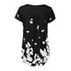 thumbnail image 4 of Puntoco - Camiseta de manga corta para mujer, cuello redondo, estampado floral, tops, blusa, regalo para mujer Puntoco Puntoco-3573, 4 of 5