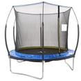 thumbnail image 2 of 6ft Trampoline for Kids and Adults, Springless Trampoline with Curved Fiberglass Poles, Elastic Ropes Recreational Trampoline with Inner Safety Net for Indoor and Outdoor, Blue, 2 of 9