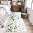 thumbnail image 5 of Eucalyptus Leaves Area Rugs 2x6 for Kitchen Runner Rug, Spring Botanical Pastoral Watercolor Non Slip Washable Rug Runner, Low Pile Indoor Floor Carpet Mat Bathroom Rugs for Bedroom, Kids Room, 5 of 9