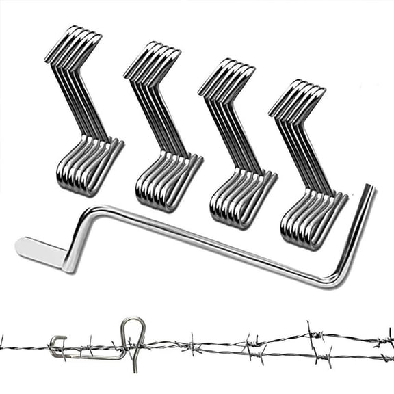 Wire Fence Stretcher , Manual Tensioning Tool for Barbed and Smooth Wire , Rust Resistant Zinc Coated Metal , Pasture Fence Restoration and Professional Ranch Fencing