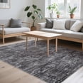 thumbnail image 2 of Washable Runner Rug 8x10 Christmas Runner for Hallway Non Slip Bath Mat Low Pile Kitchen Carpet Non Shedding Modern Border Runner for Bedside Laundry Entrance Hall, Grey, 2 of 6
