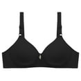 thumbnail image 2 of Women's Bamboo Charcoal Bra Thin Mold Cup Breathable Lingerie, Smooth T Shirt Underwear, Side Support Smoothing Vest, Perforated Cooling Daily Top, Sweat Wicking Comfort, 2 of 6