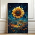 thumbnail image 4 of Sunflower Flower Canvas Wall Art 8x12 inches - Rustic Sunflower Flower Watercolor Wall Art Canvas Botanical Painting for Bedroom Decor, 4 of 5