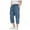 Navy, variant on XIMIN Girls Plus Size Casual Cargo High Waisted Capris Summer Loose Solid Color Drawstring Elastic Waist Cropped Pants Preppy Capri Pants with Pockets Travel Long Shorts