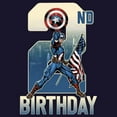 thumbnail image 2 of Toddler's Marvel 2nd Birthday Capitan America  Graphic Tee Navy Blue 4T, 2 of 3