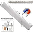 thumbnail image 2 of 12 Inch Magnetic Knife Strip, Premium Stainless Steel Kitchen Utensil Holder, 2 of 4