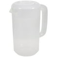 thumbnail image 1 of 2500ml Transparent Plastic Measuring Pitcher Milk Tea Pot Cold Water Kettle for Storing and Serving Beverage (White), 1 of 8