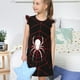 thumbnail image 4 of Fotbe Spider On The Web Vestido de Dormir para Niñas de 3 a 10 Años, Mangas Cortas, Estilo Princesa, Pijama Camisón con Mangas Voladas-Small, 4 of 6