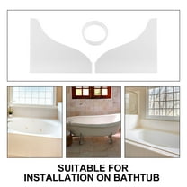 DINHEAROM Transparent Bathtub Splashing Guard 2Pcs Acrylic for Bathrooms
