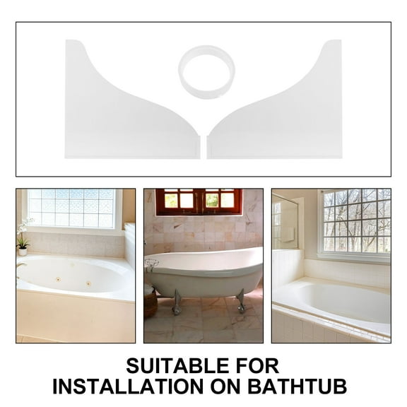 DINHEAROM Transparent Bathtub Splashing Guard 2Pcs Acrylic for Bathrooms