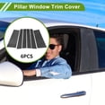 thumbnail image 2 of Moldura de Ventana de Pilar de Puerta Unique Bargains para Chrysler Pacifica 2017-2021 Patrón de Fibra de Carbono Negro Sticker Antirrayaduras para Cubrir los Postes de Pilar 6 Piezas, 2 of 7